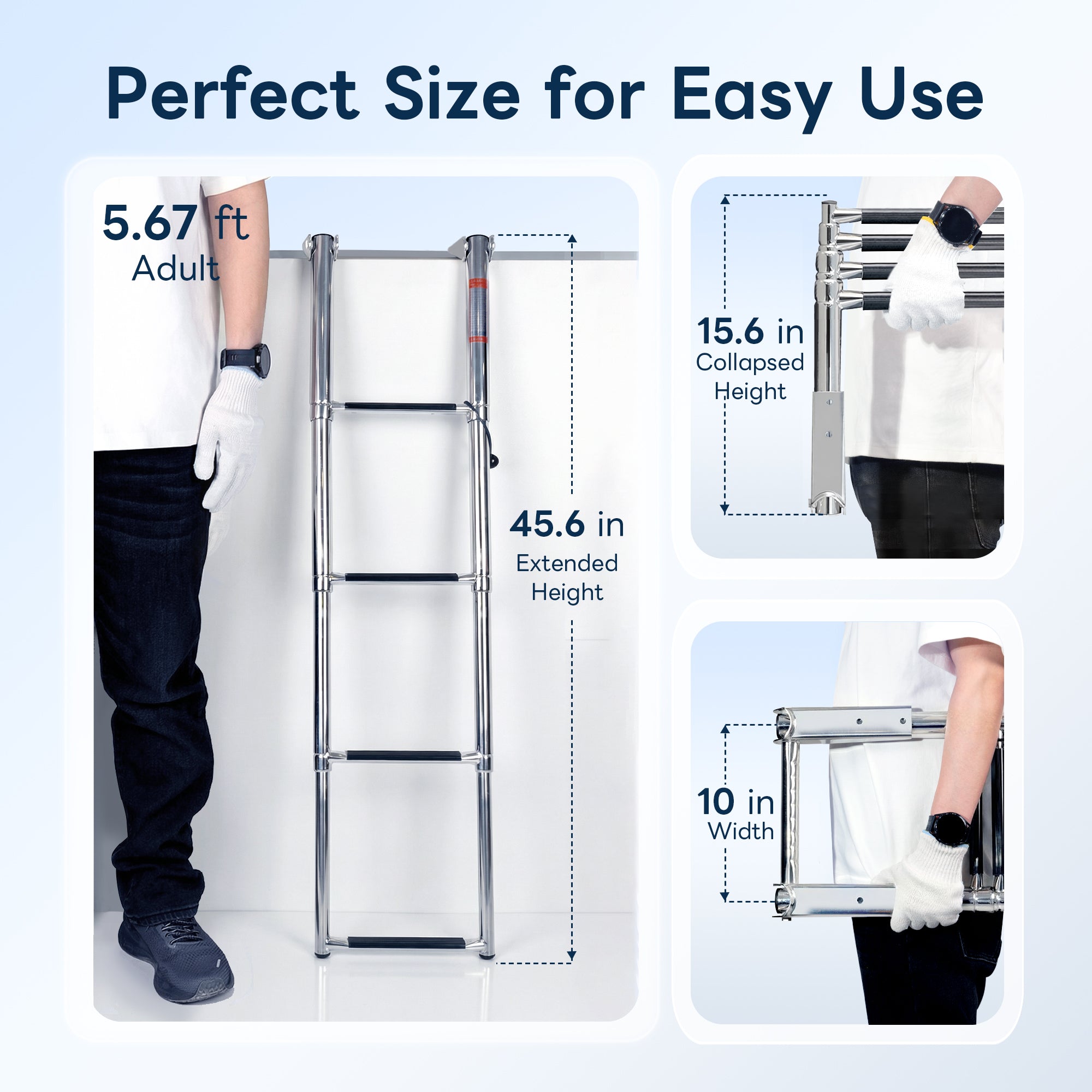 Telescoping Boat Ladder 4-Step