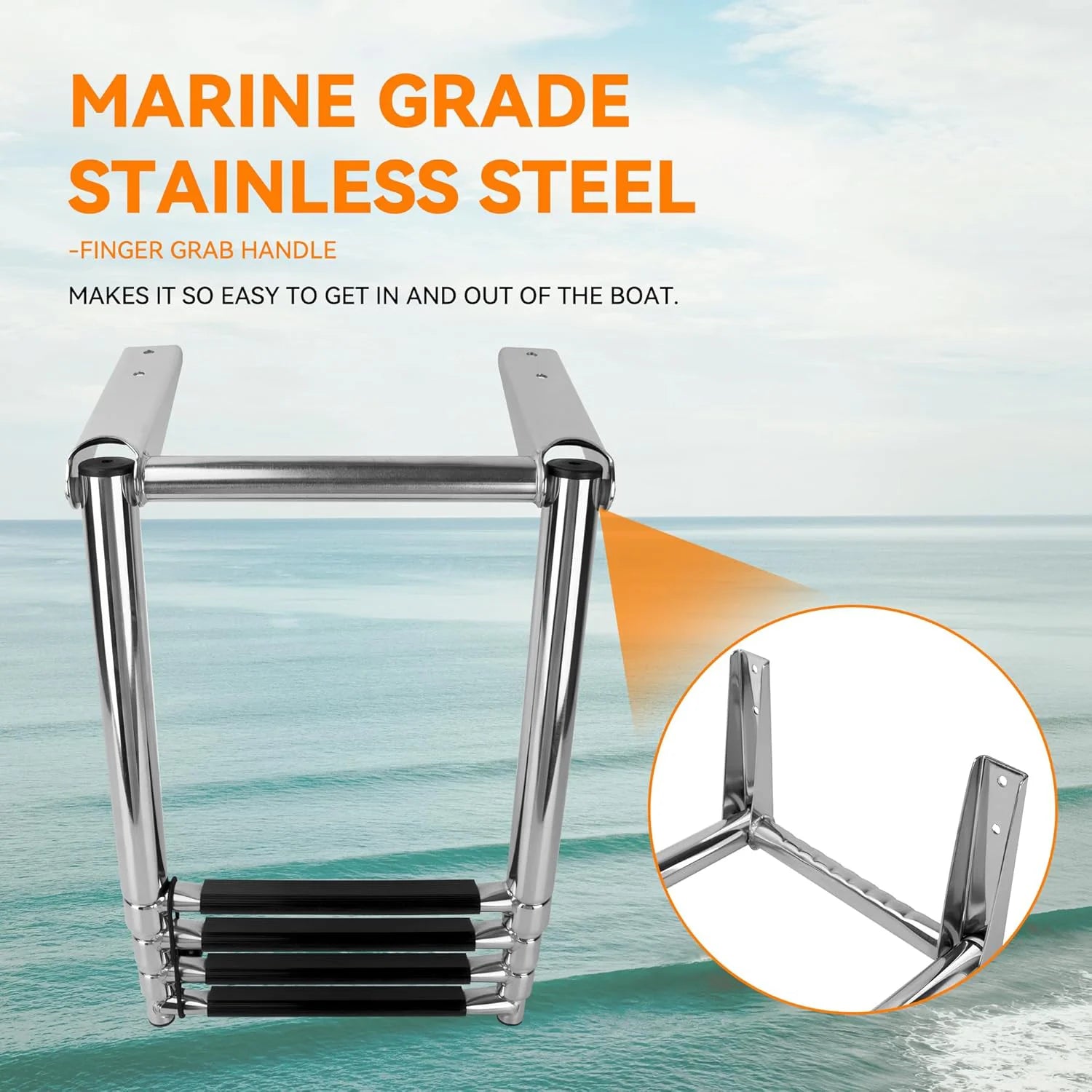 Boat Ladder 4 Step Folding