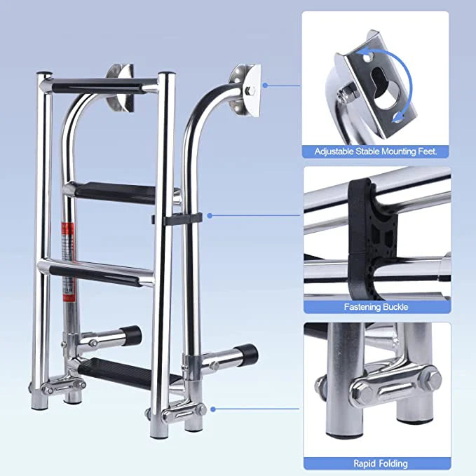 Foldable Transom Boat Ladder