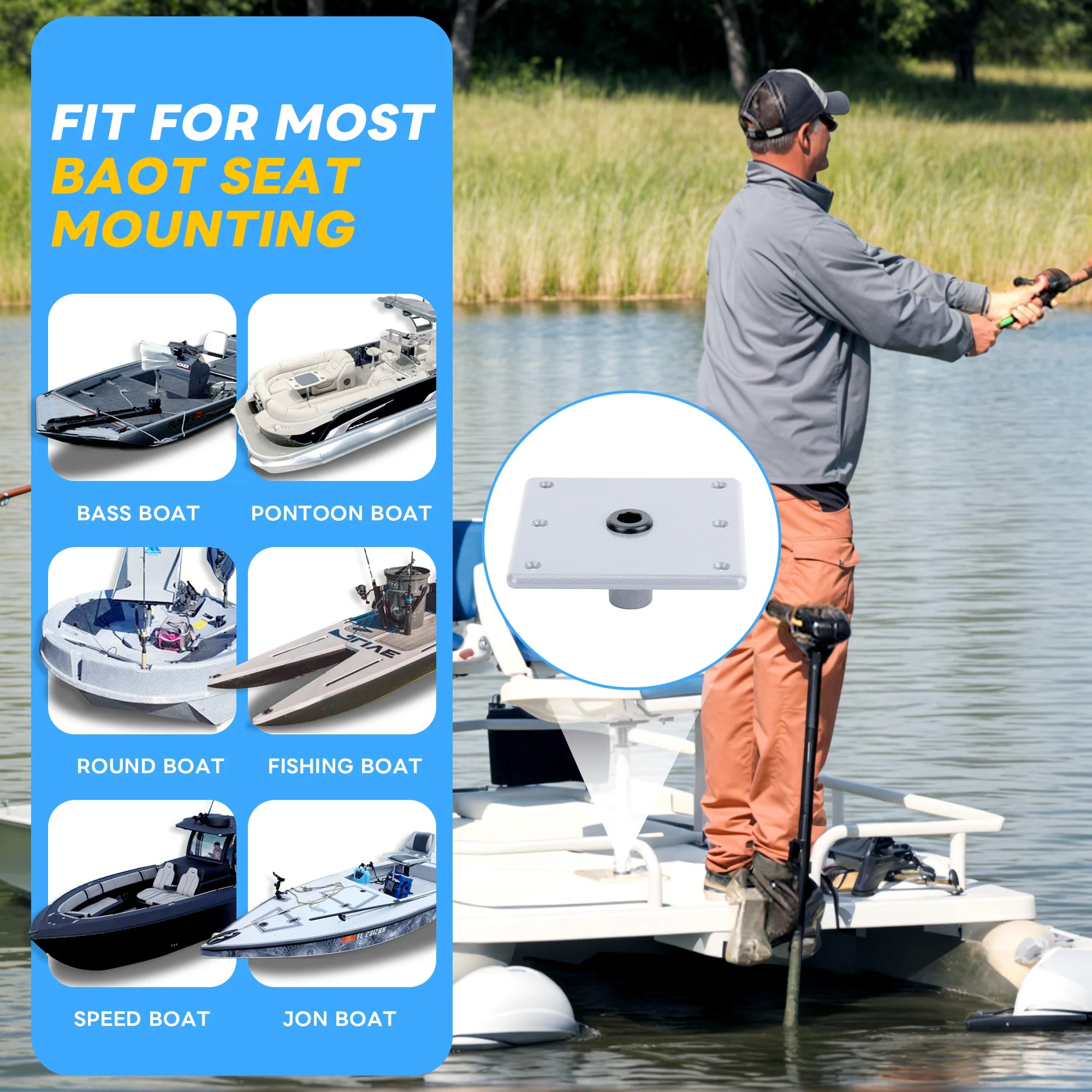 Boat Seat Pedestal Base Mount