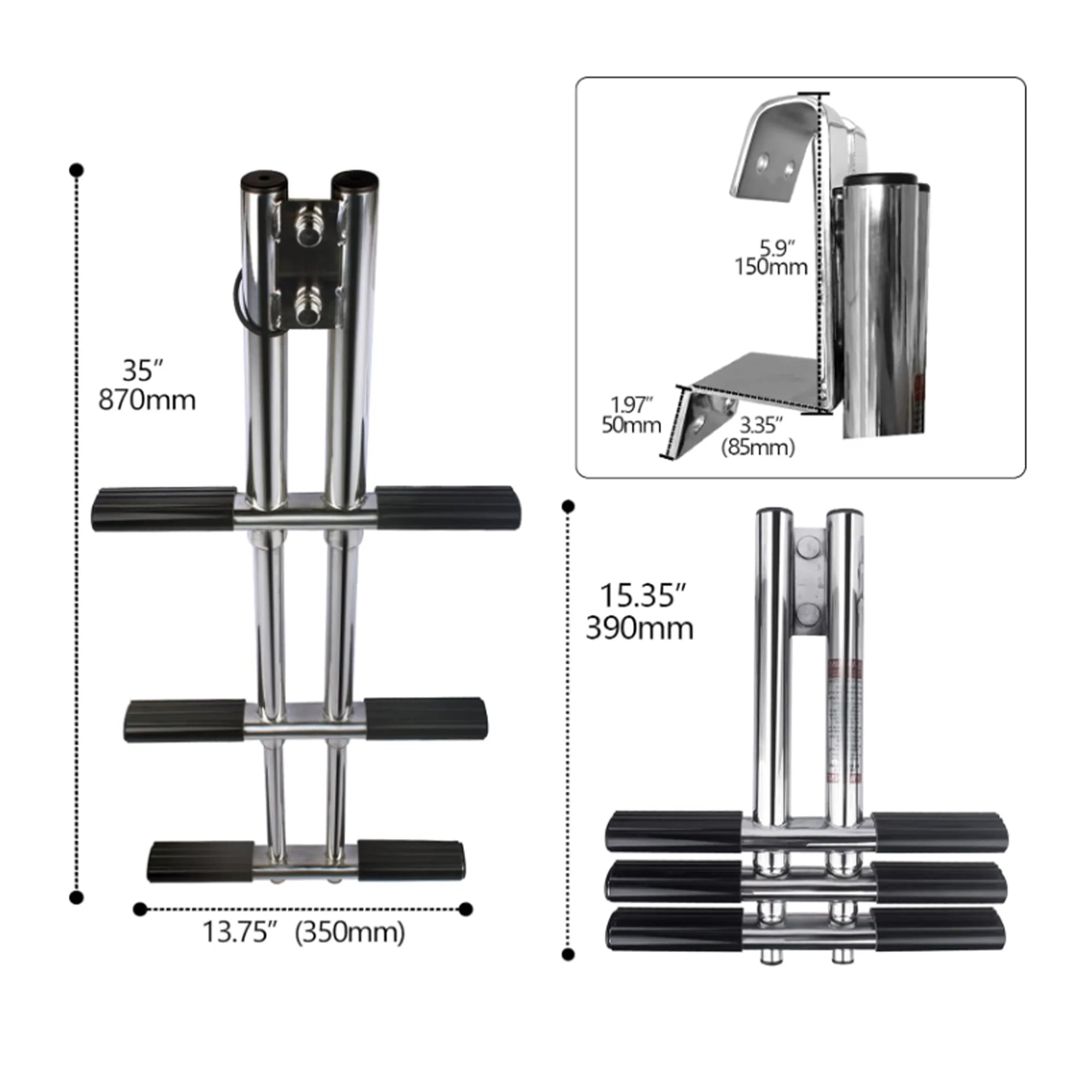 Slide-Mount Boat Ladder