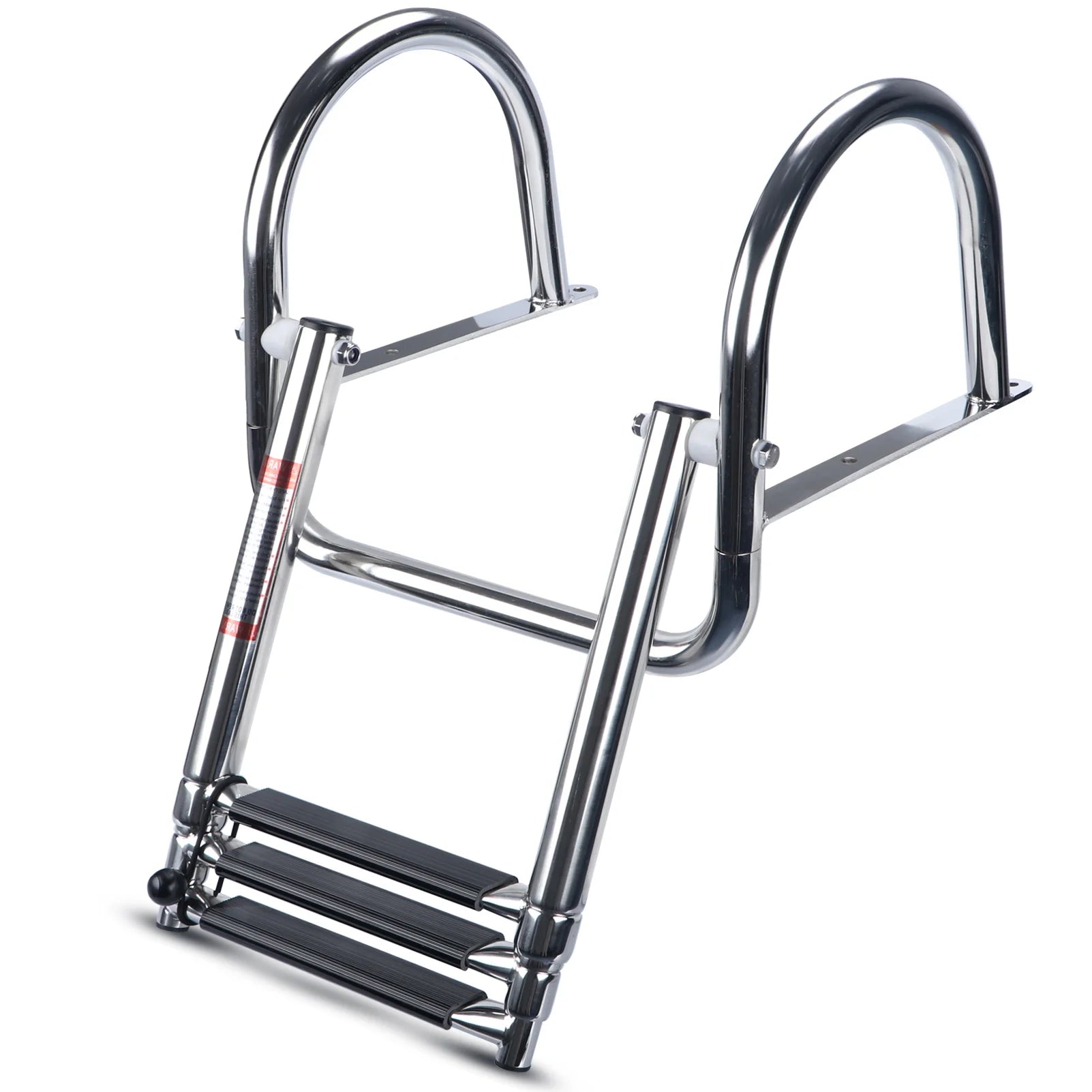 Telescoping Boat Ladder with Handrails