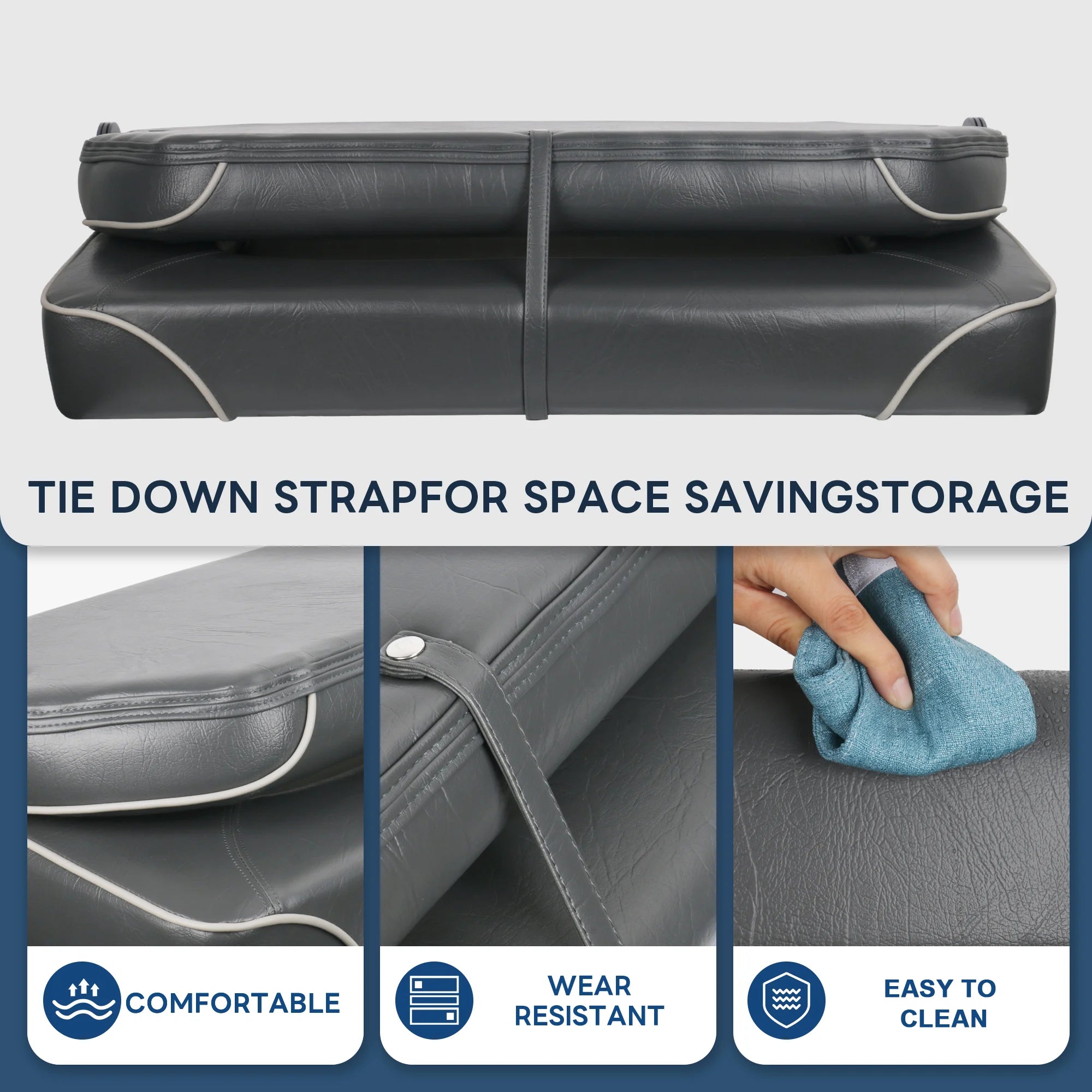 Double Folding Boat Seat