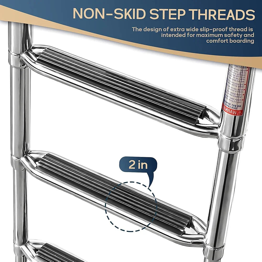 4 Step Pontoon Boat Ladder