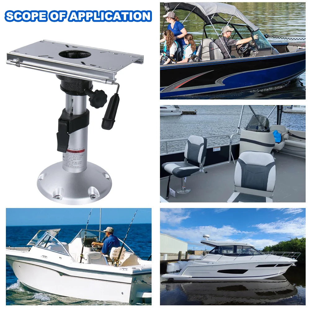 Boat Seat Pedestals with Slide 13 to 18 in