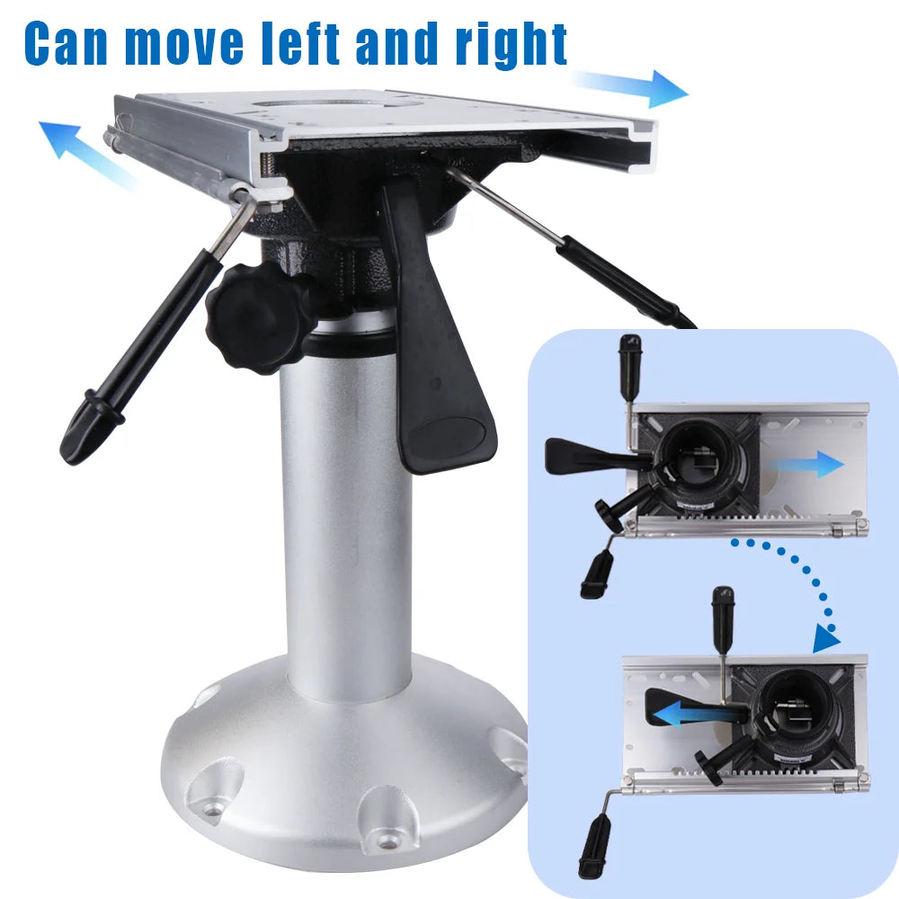 Gas Lift Boat Seat Pedestal with Slide Mount 14" to 20"