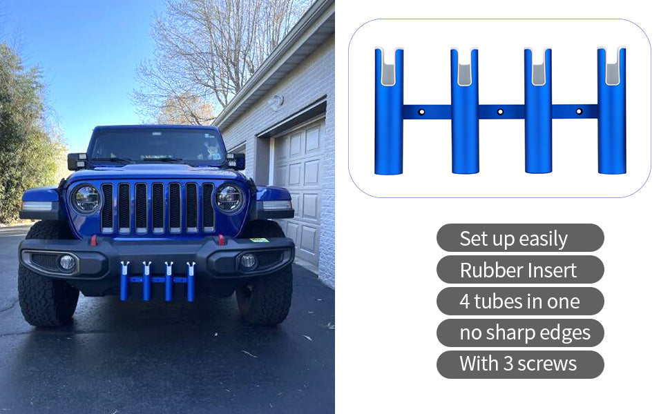 Aluminium Fishing Rod Holders Blue