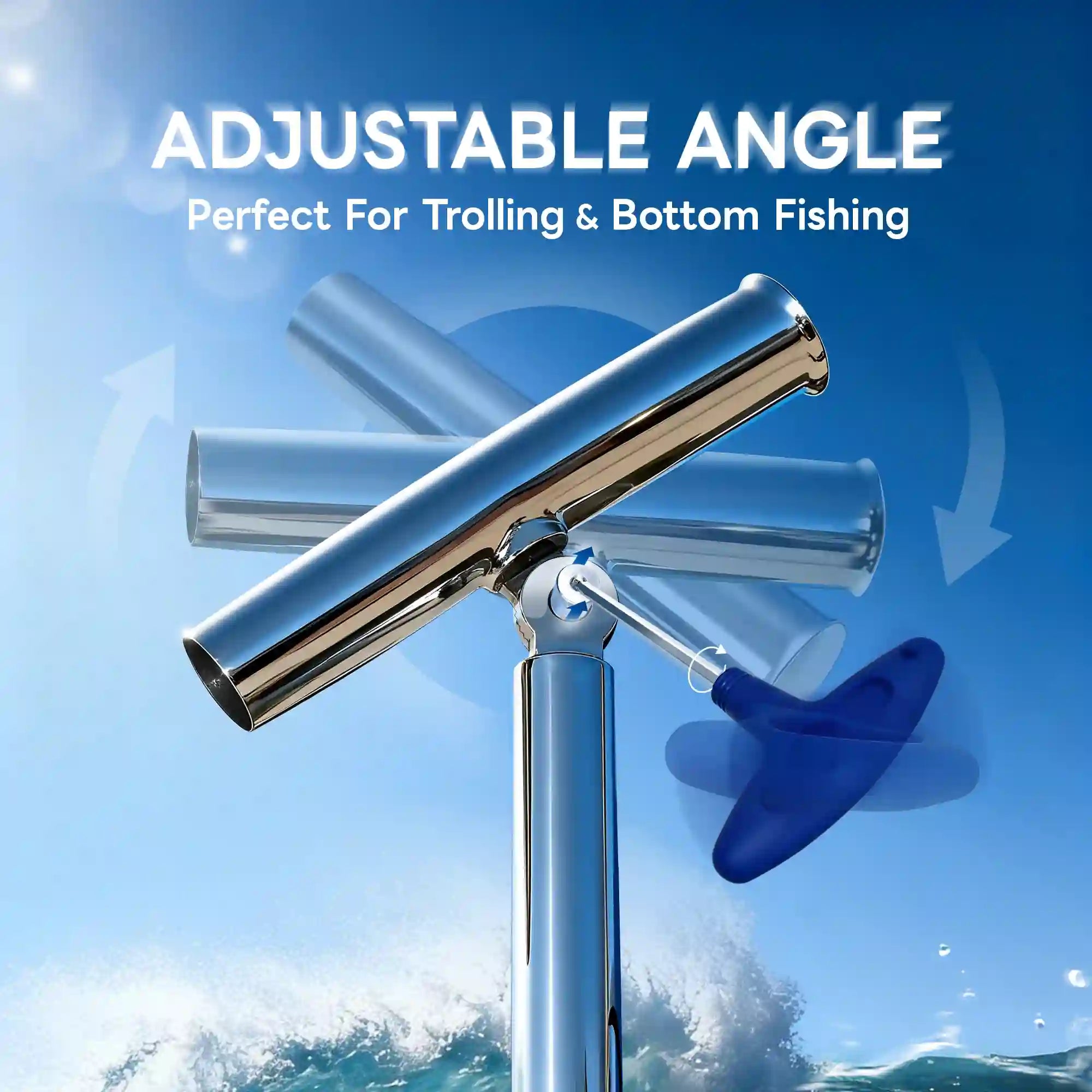 adjustable slide in fishing rod holders Outdoor Professionals (O'Pros) Belt Clip Holder Hands-Free Optimized mounting position gives anglers quick access and helps holder tubes drain quickly TACO Stainless Steel Clamp-On Adjustable