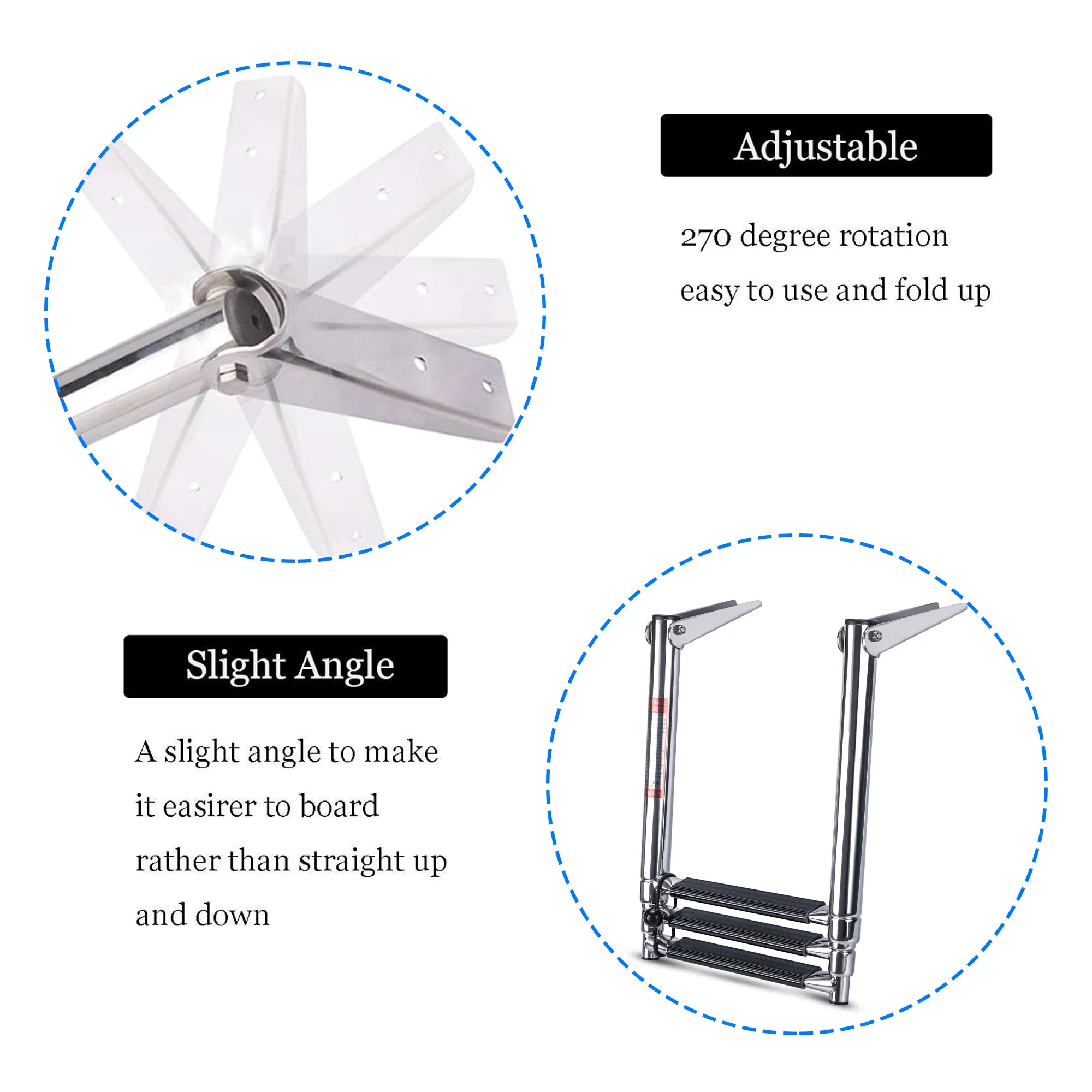 Stainless Telescoping Boat Ladder