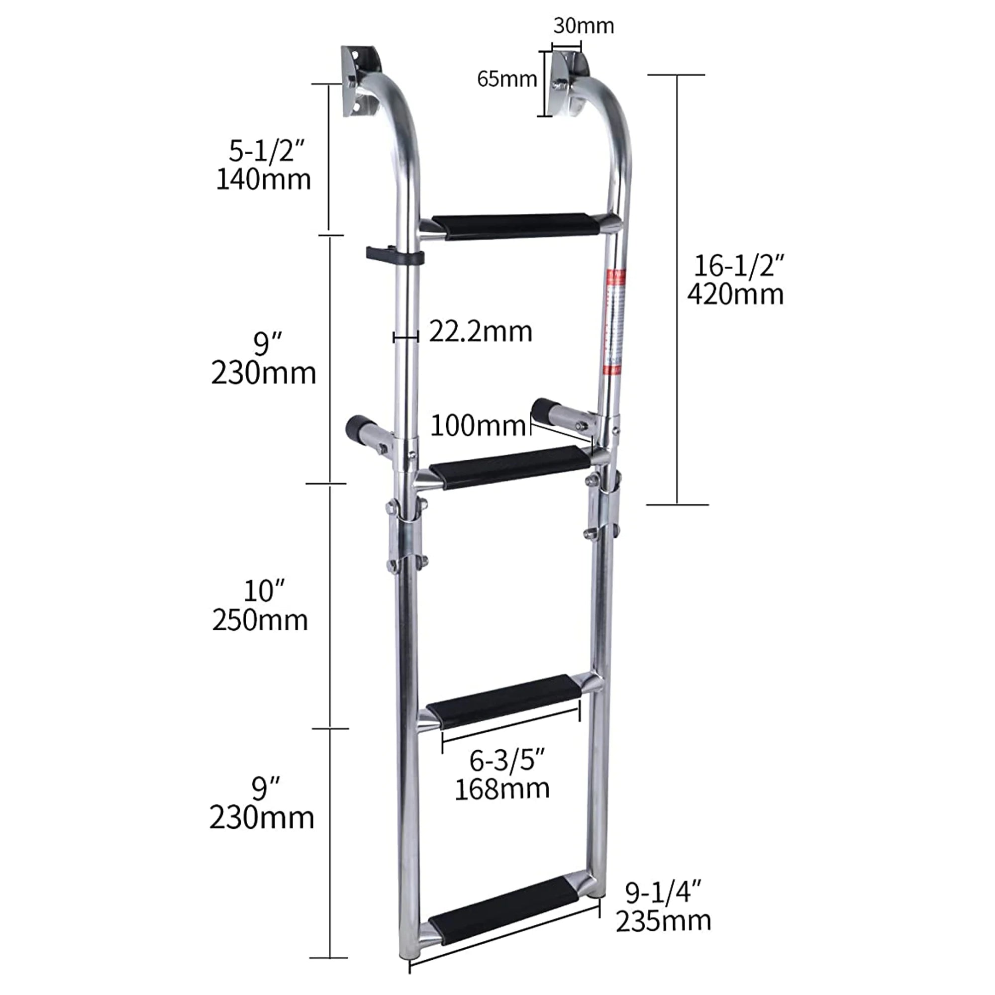 Foldable Transom Boat Ladder